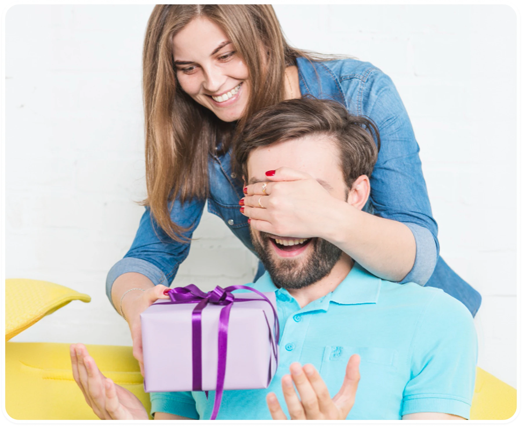 Friends sharing a gift