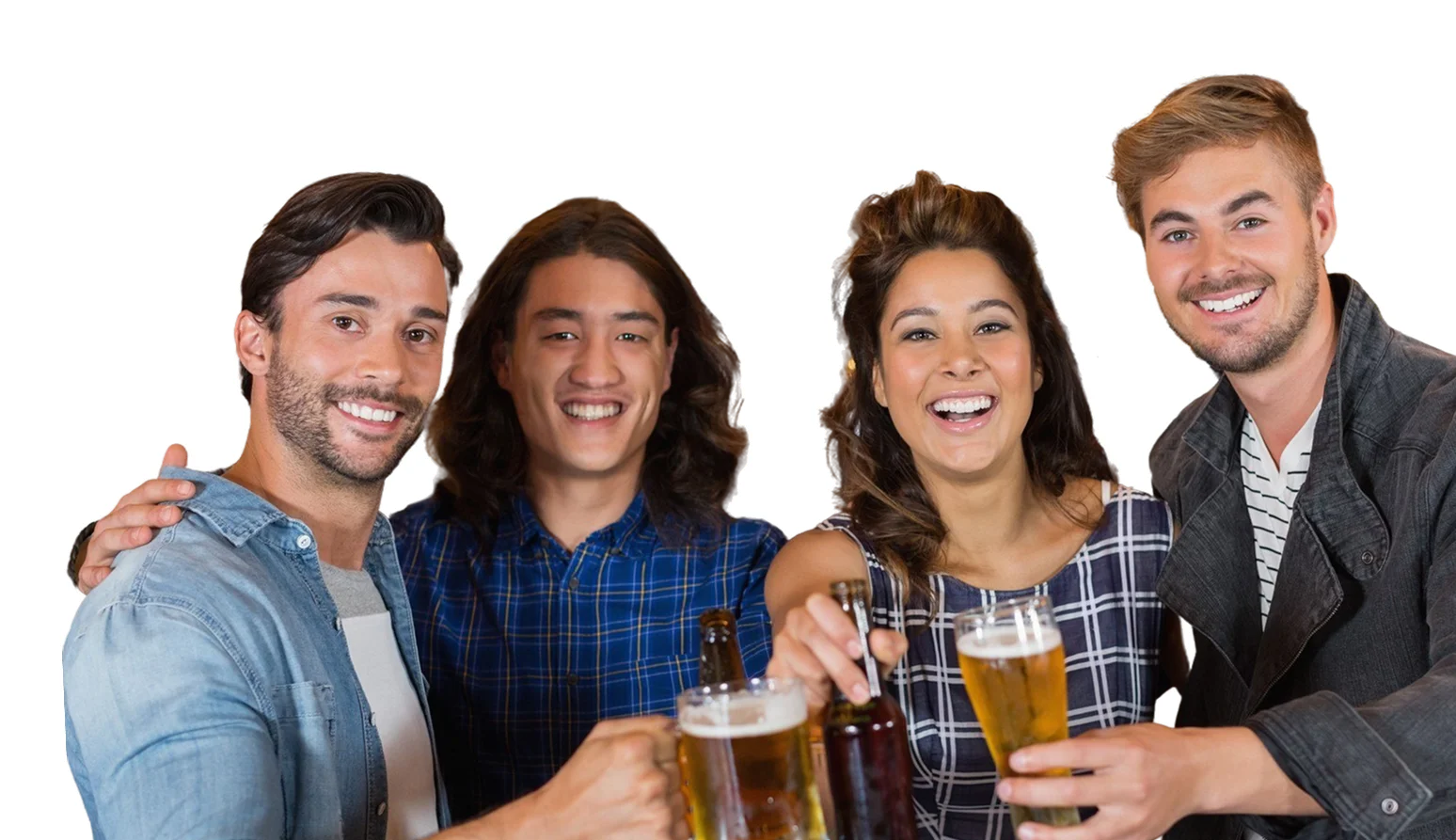 Friends celebrating