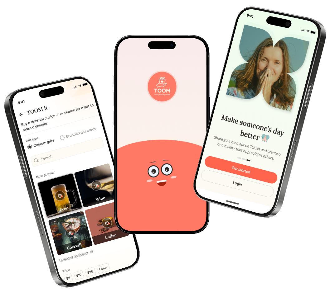 Toom app on multiple screens